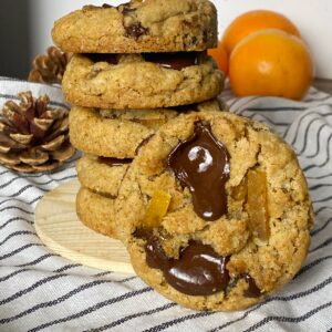 5 cookies de noël : Chocolat noir, orangettes et cannelle